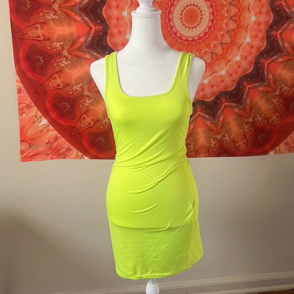 Neon Yellow Sleeveless Dress
